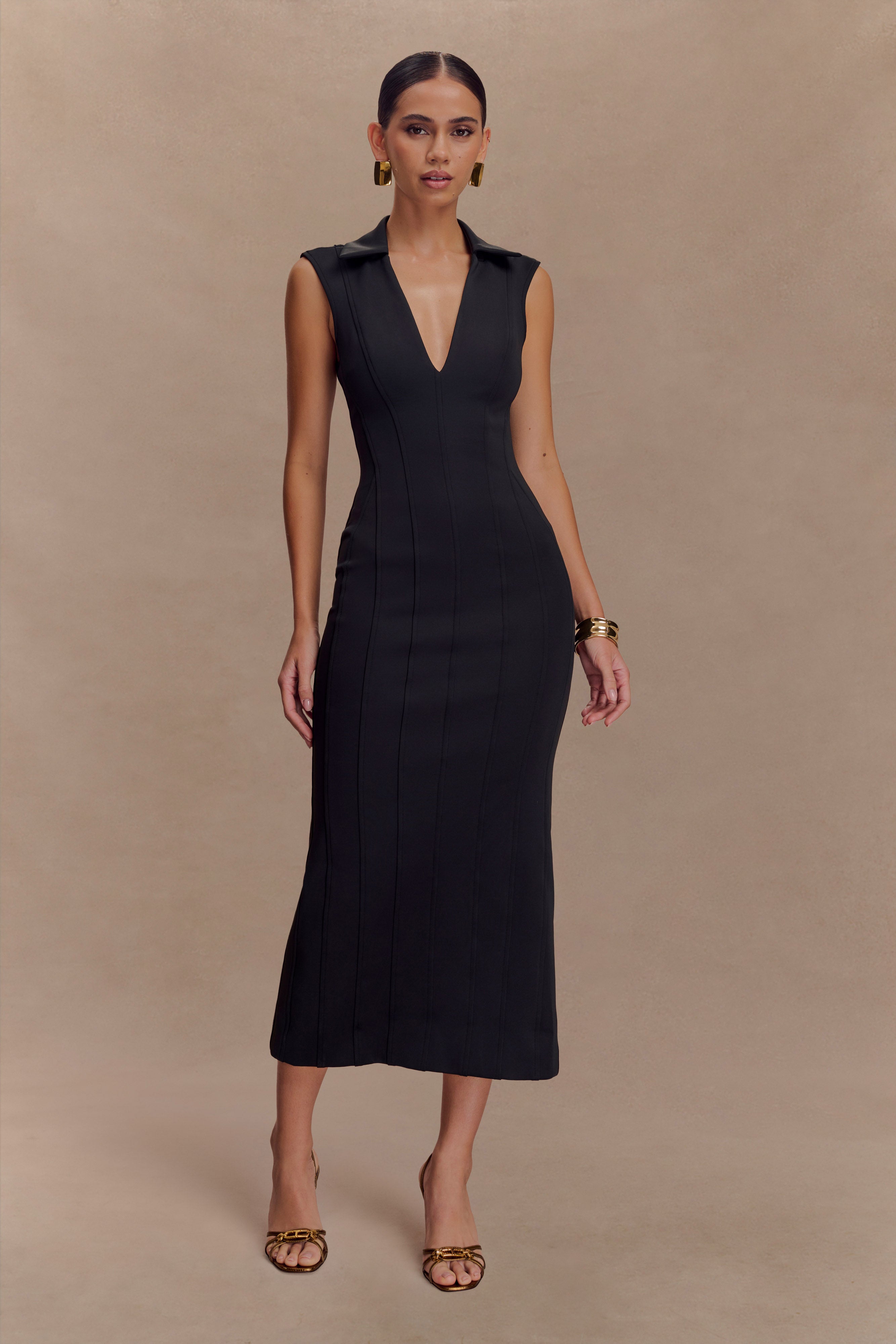 Keagan V-Neck Midi Dress
