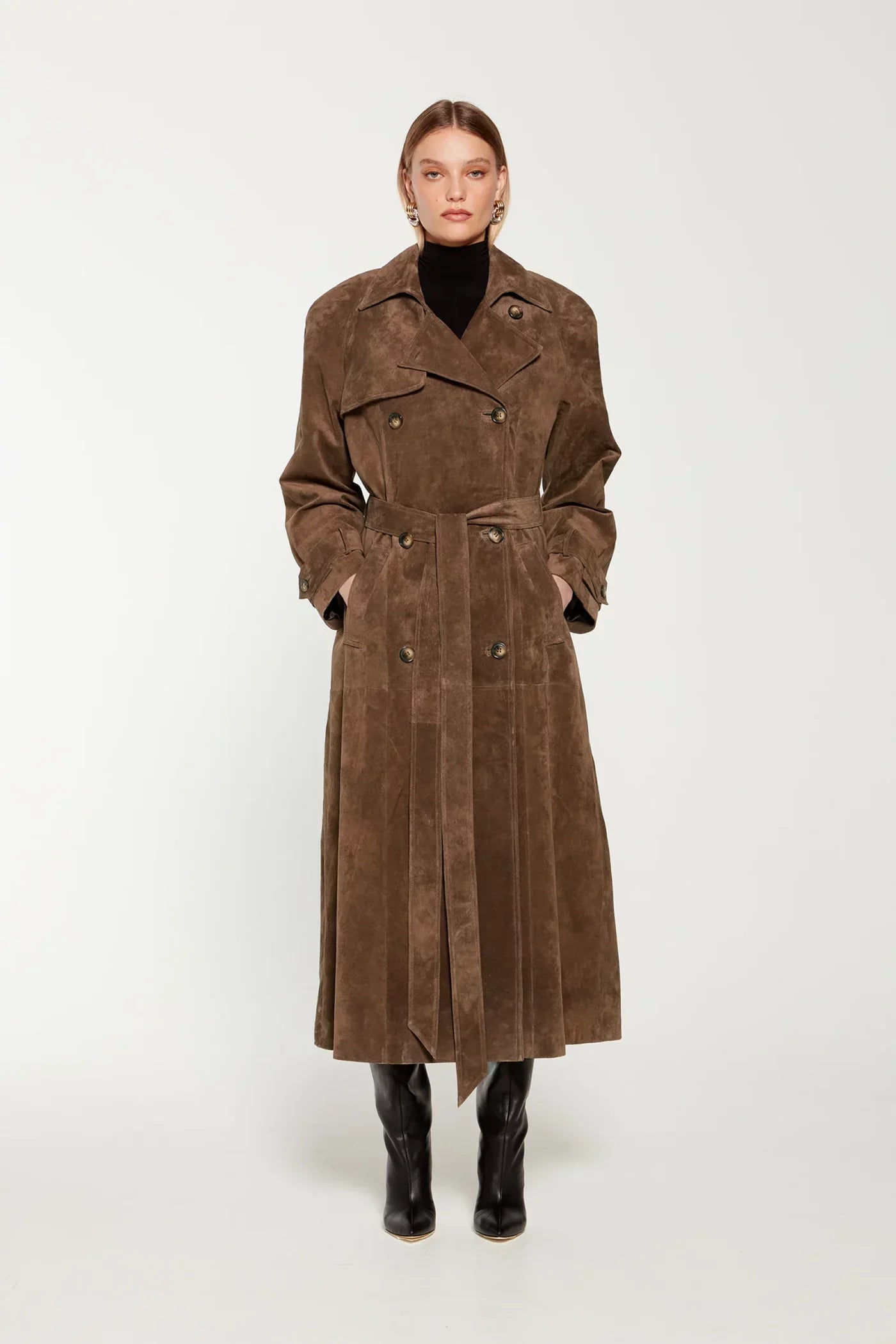 Sienna Suede Trench Coat
