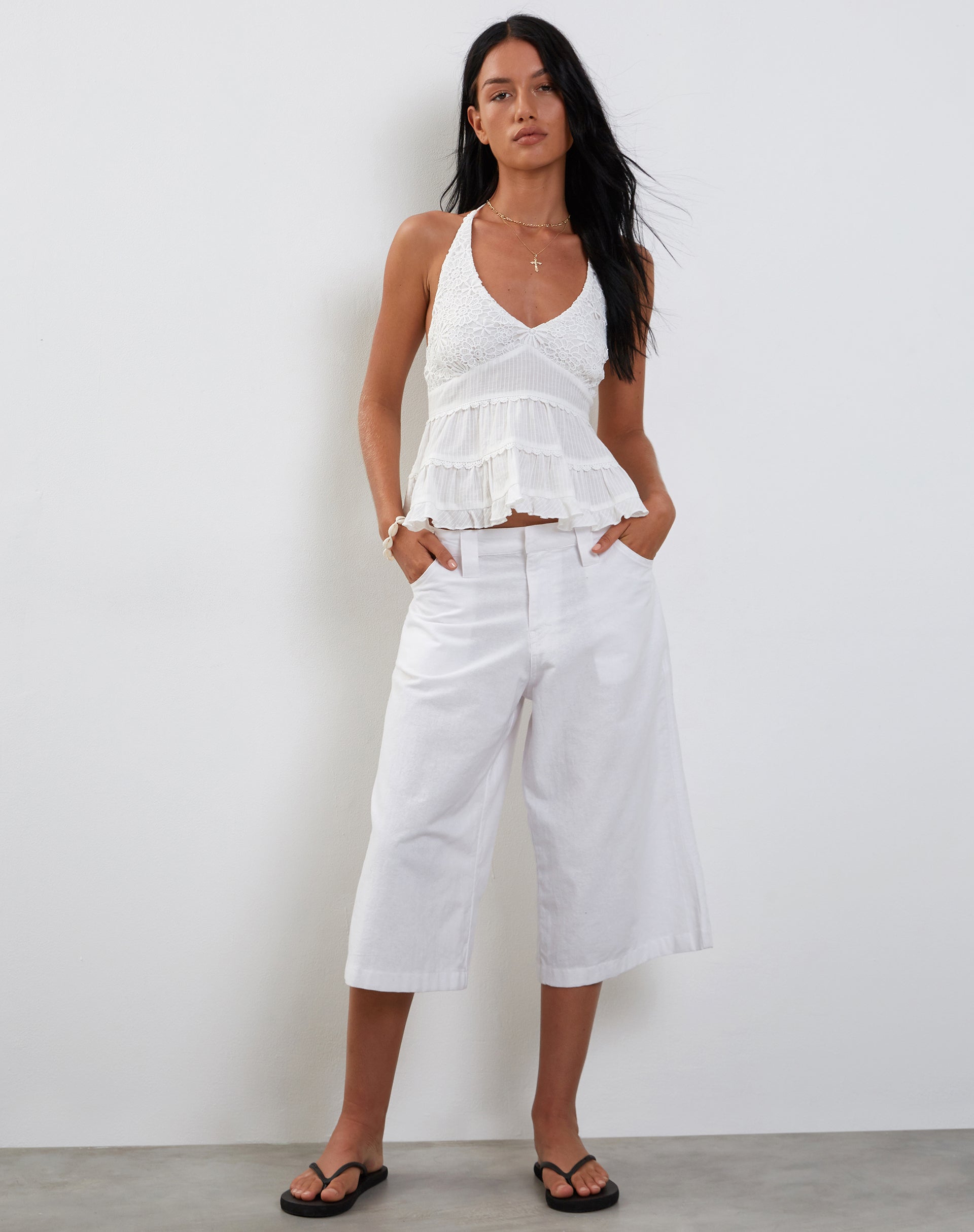 Juanita Frill Halterneck Top