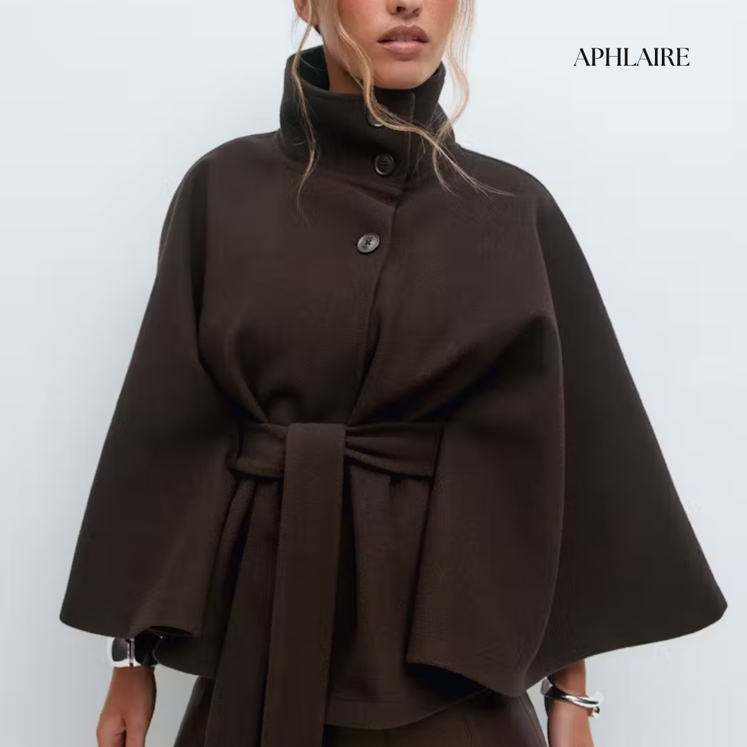 Aphlaire Belted Cape Jacket