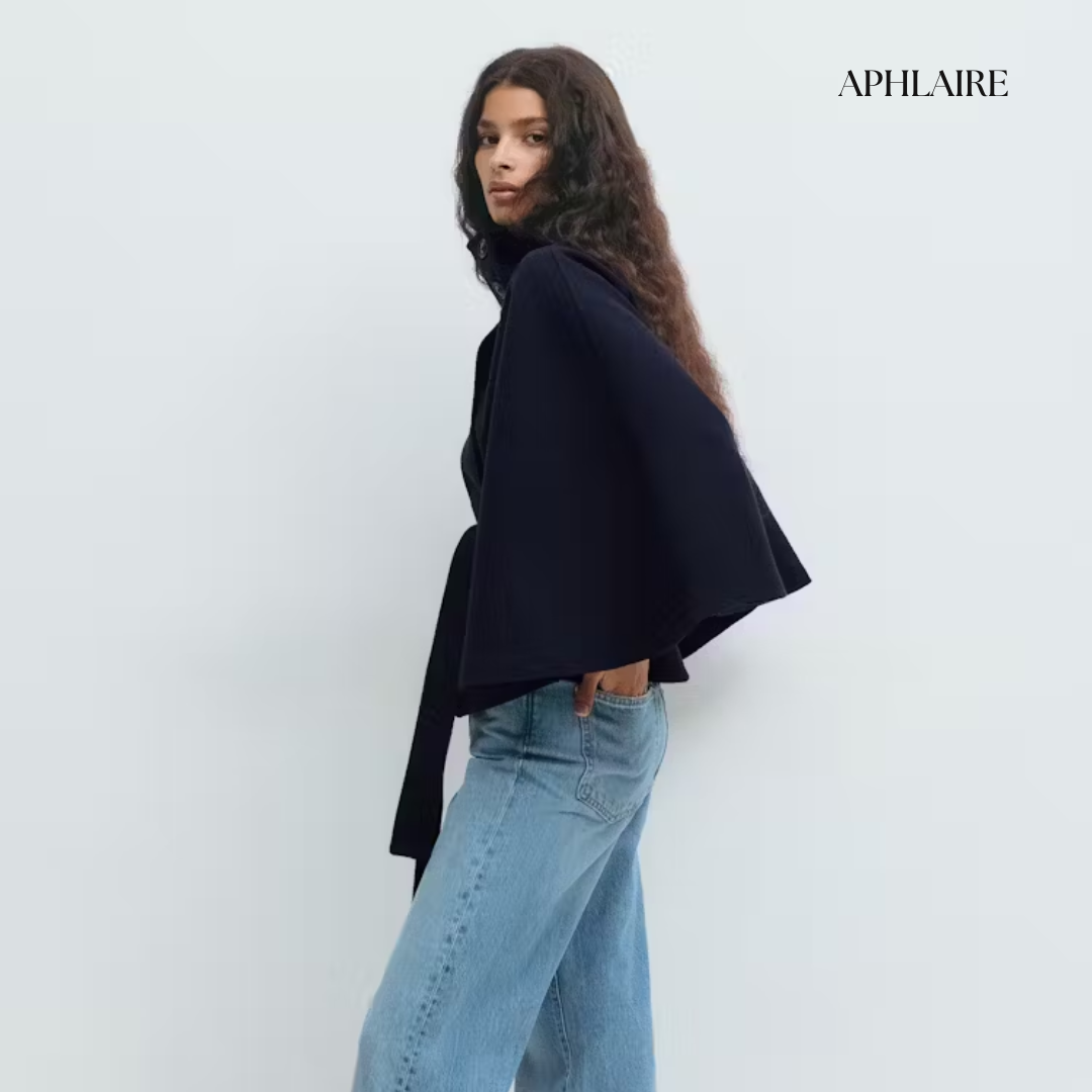 Aphlaire Belted Cape Jacket