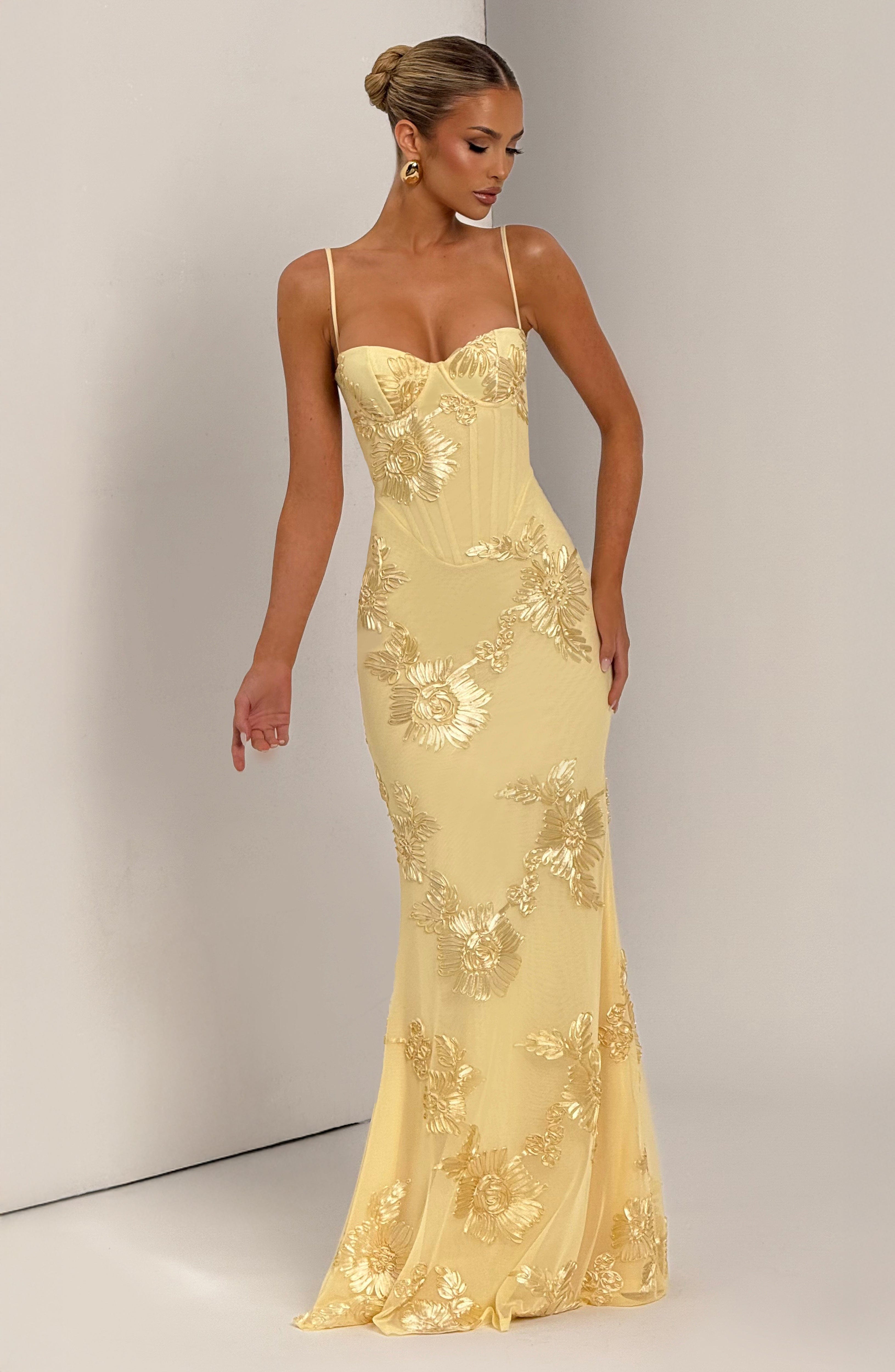 Golden Lemon Maxi Dress