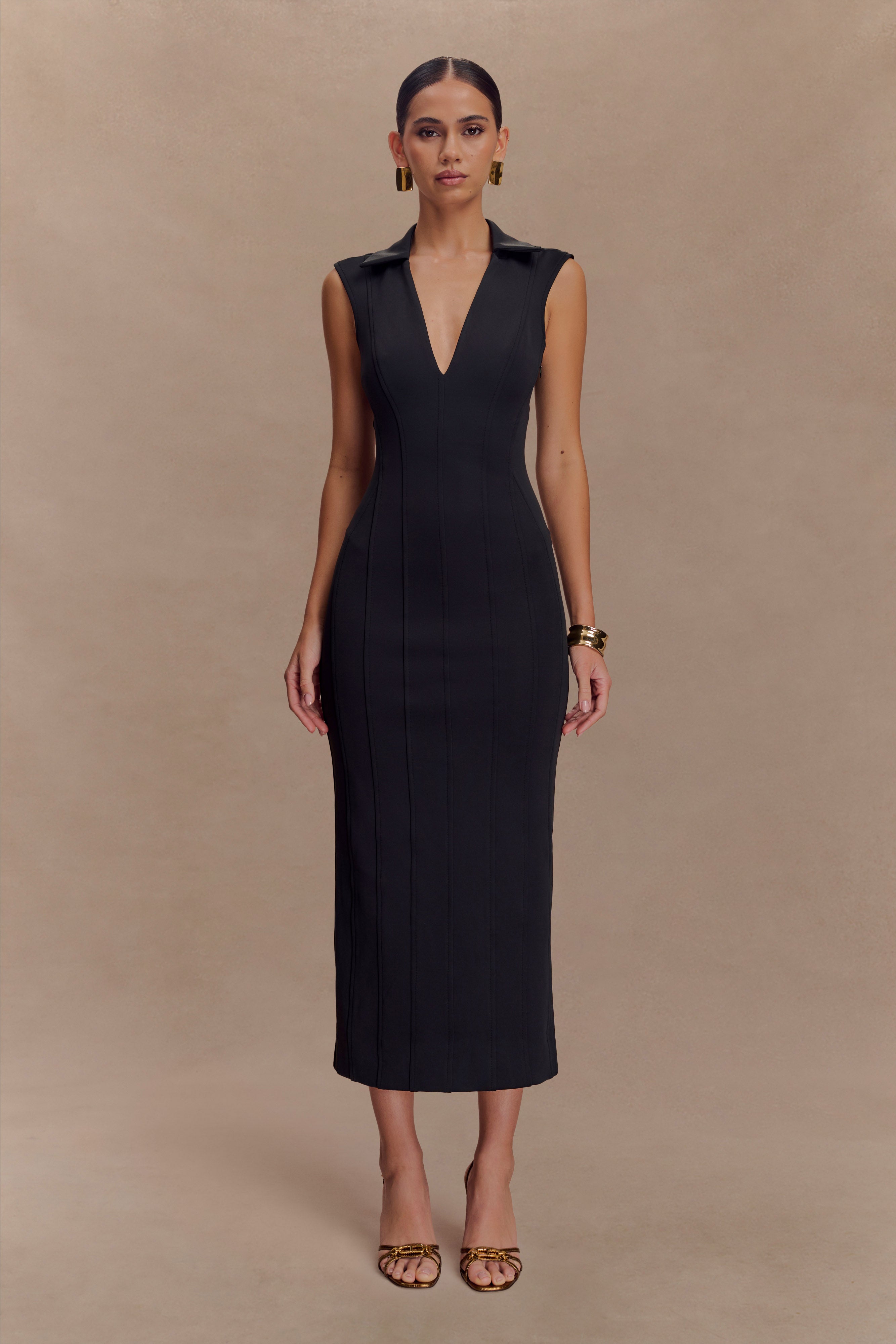 Keagan V-Neck Midi Dress