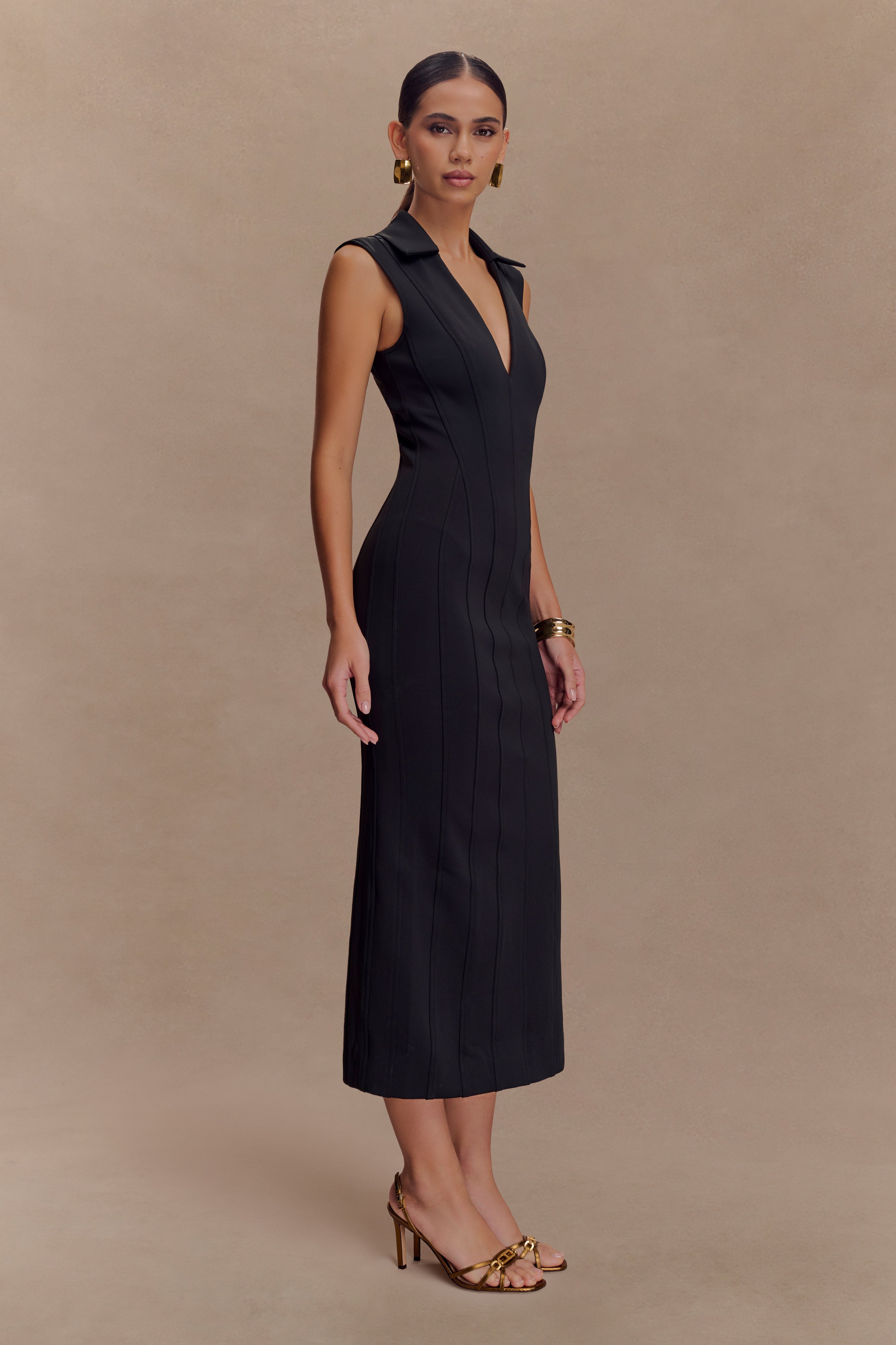 Keagan V-Neck Midi Dress