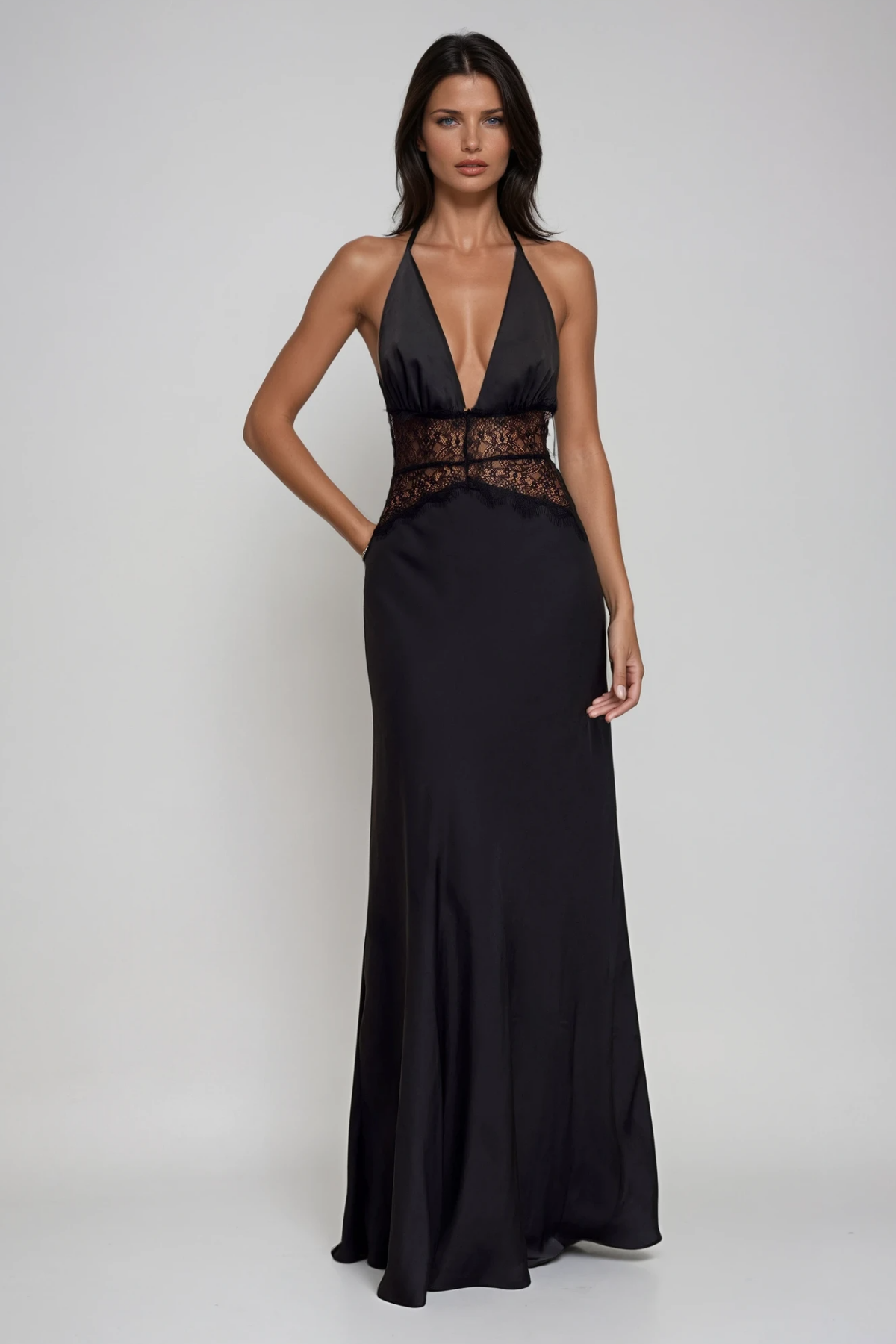 Bowie Lace Plunge Maxi