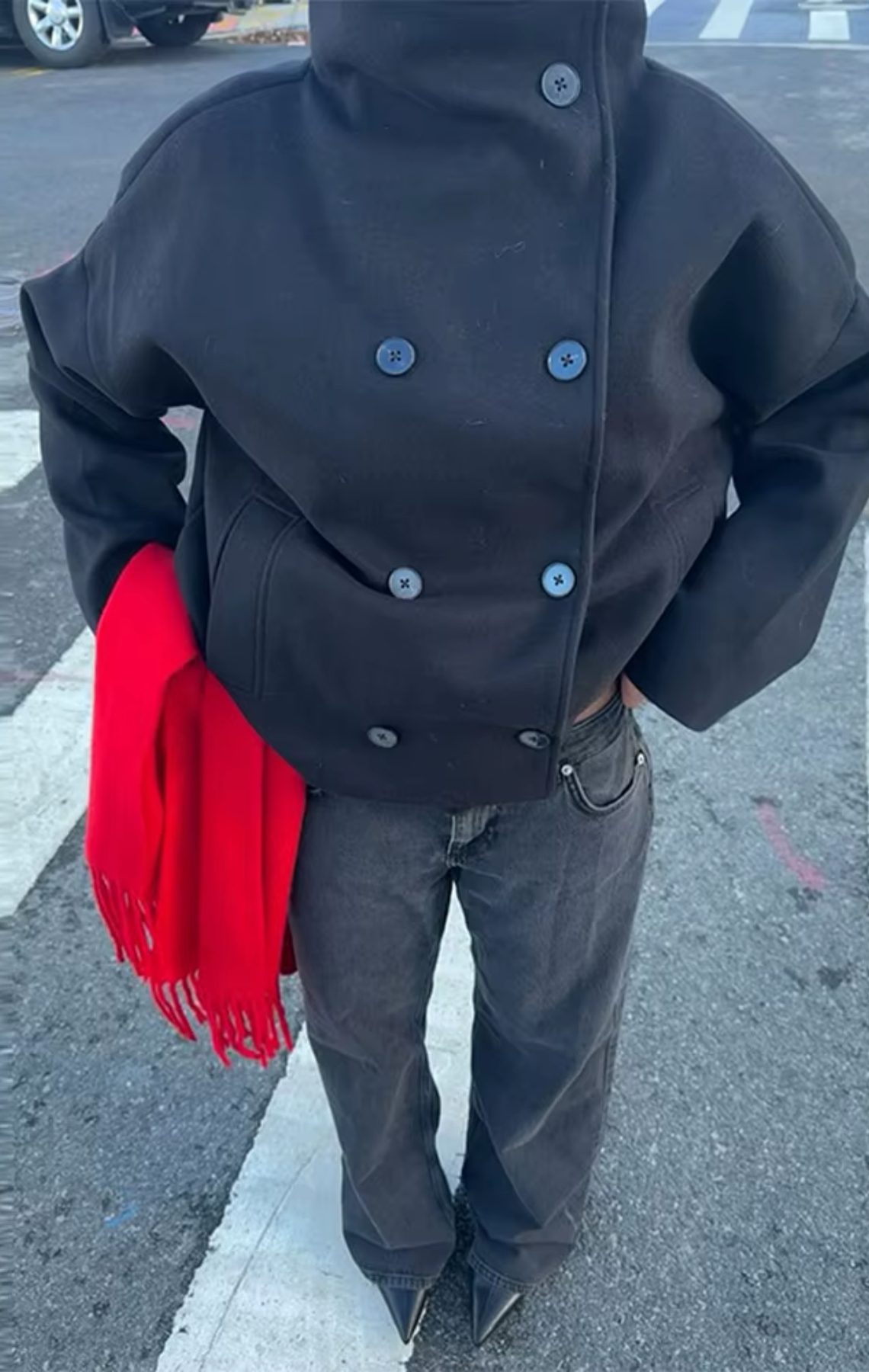 Buttoned-to-Top Trench Coat