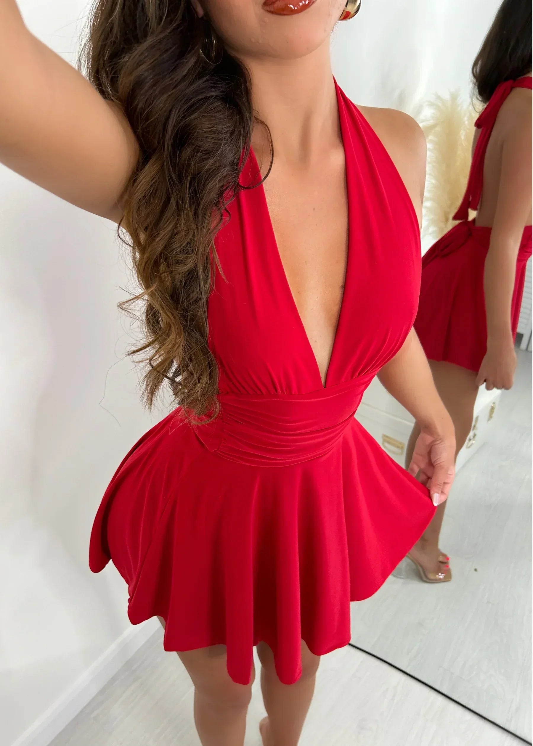 Elena Openback Mini Dress