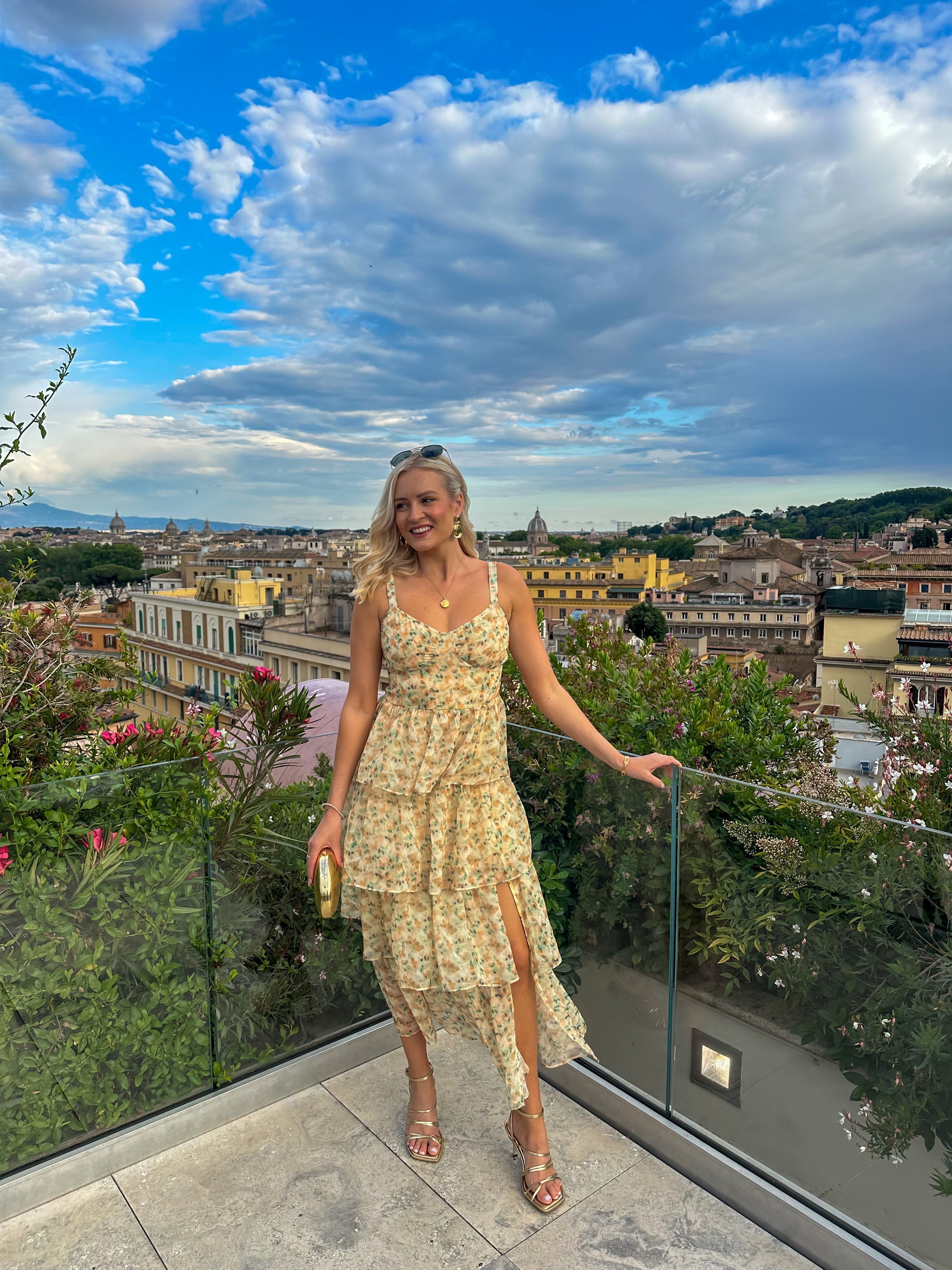 Puglia Yellow Ruffle Maxi