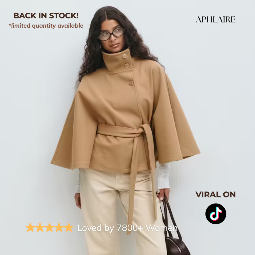 Aphlaire Belted Cape Jacket